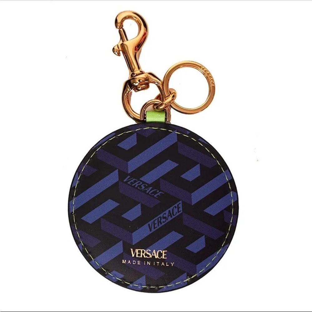 Versace Smiley Medusa Graffiti Leather Bag Charm/Keychain - Picture 5 of 5